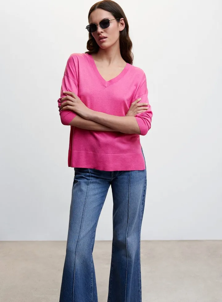 V-Neck Knitted Sweater