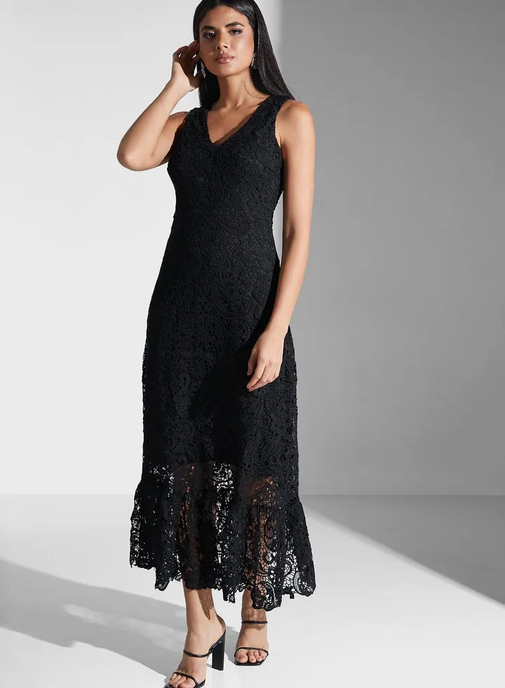 Lace A-Line Dress