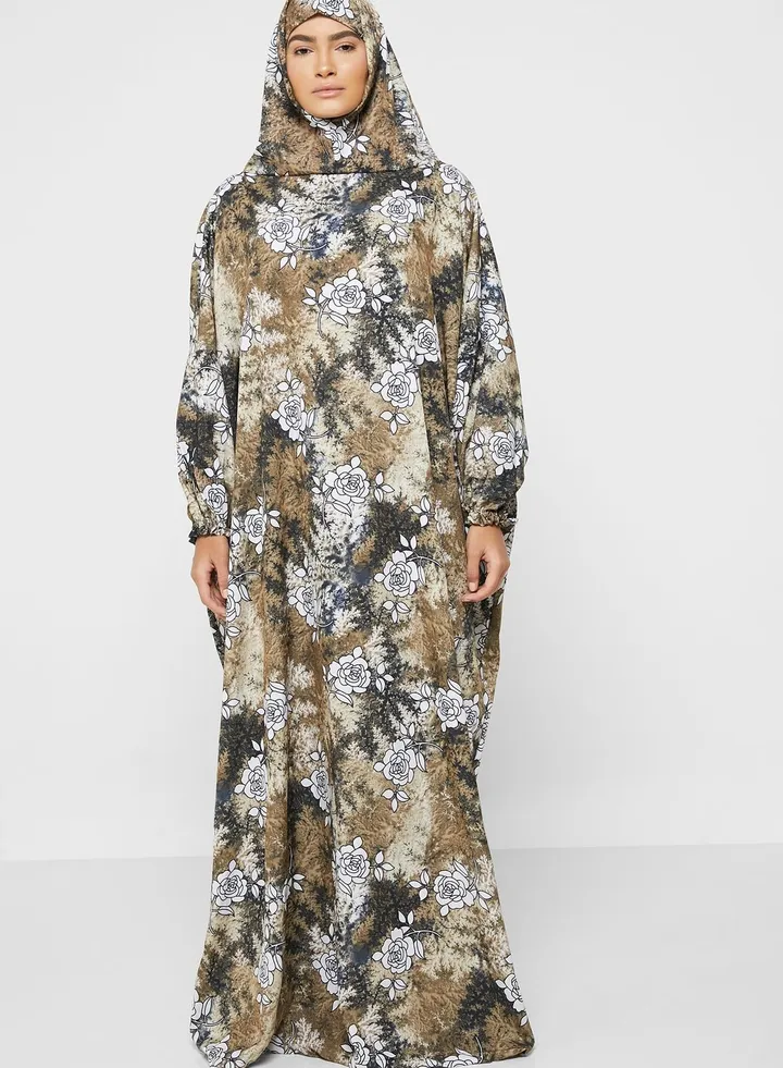 Floral Print Prayer Dress