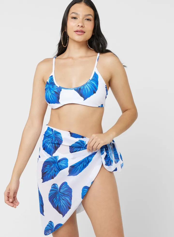 3 Piece Printed Bikini Set