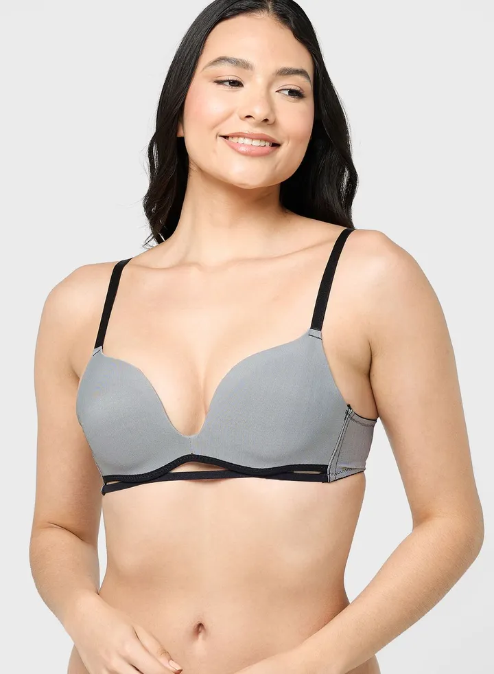 Contrast Strap T-Shirt Bra
