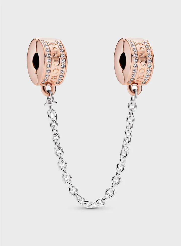 Pandora Logo Safety Chain Clip Charm