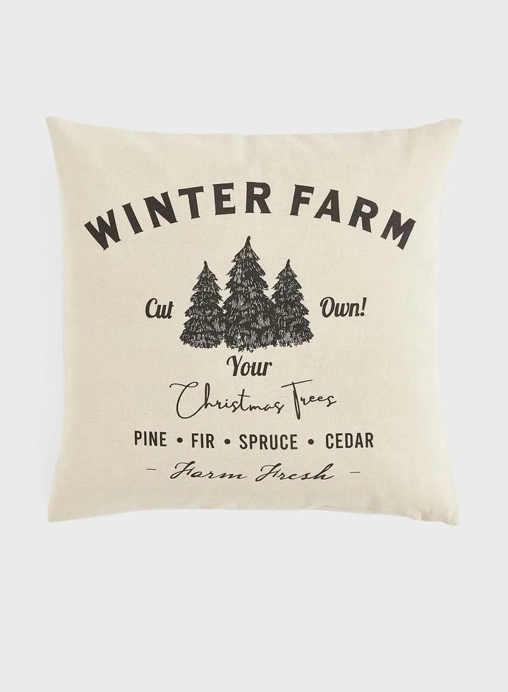 Linen-Blend Cushion Cover
