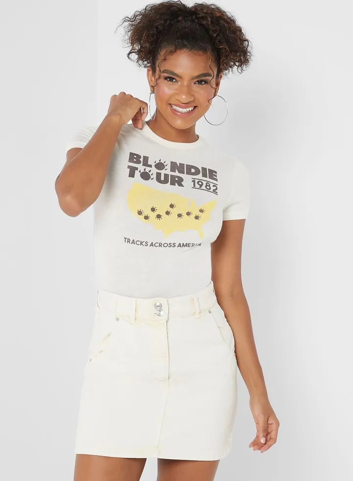 Crew Neck Graphic T-Shirt
