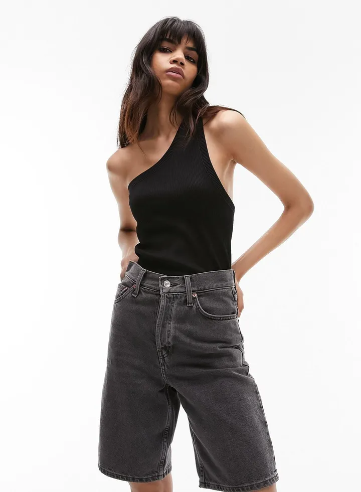 One Shoulder Knitted Top
