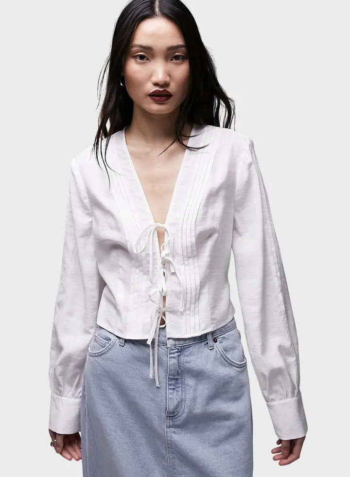 Tie Detail Top