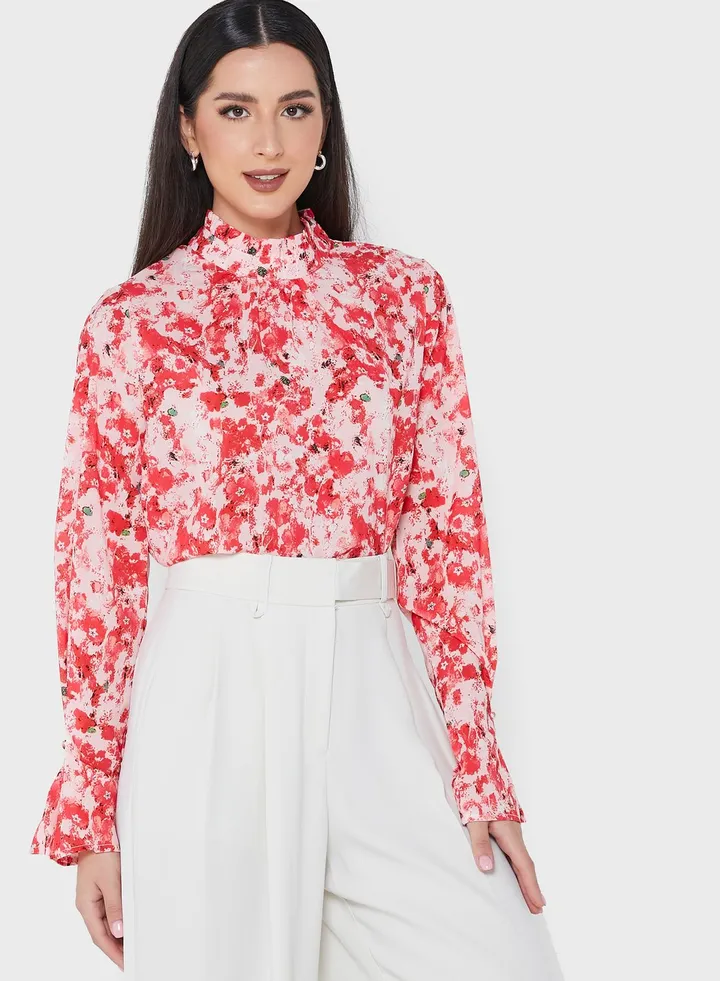 Ditsy Print Top