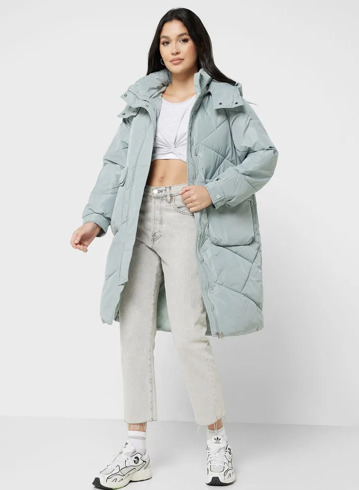 Longline Puffer Jacket