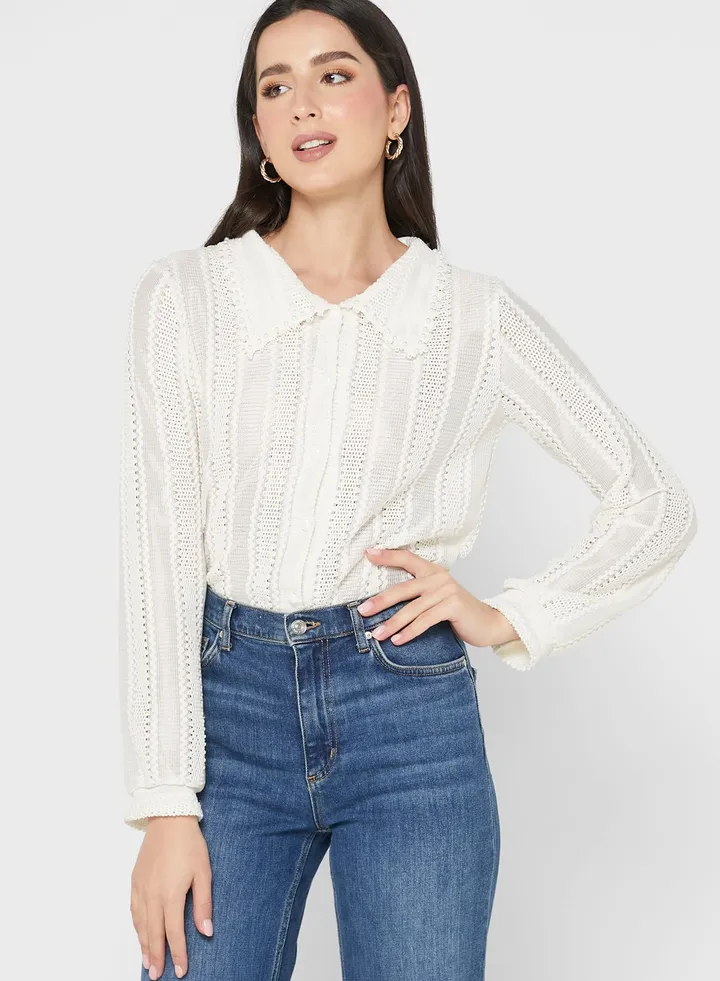 Crochet Detail Blouse