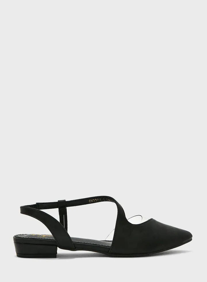 Pointed Slingback Flat Shoe
