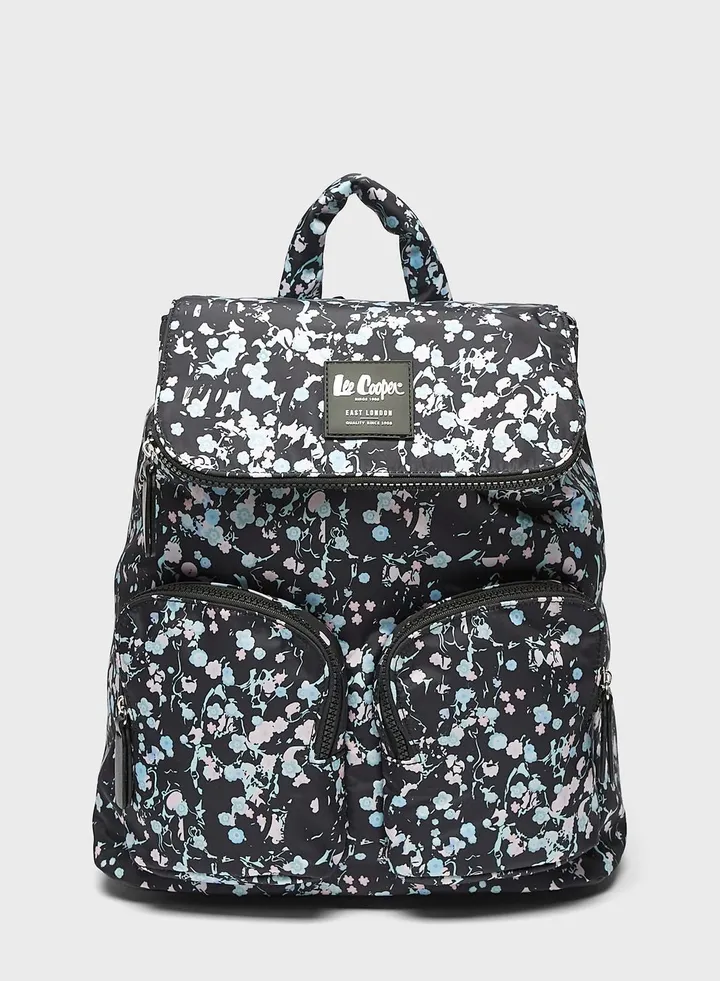 Top Handle Logo Backpack