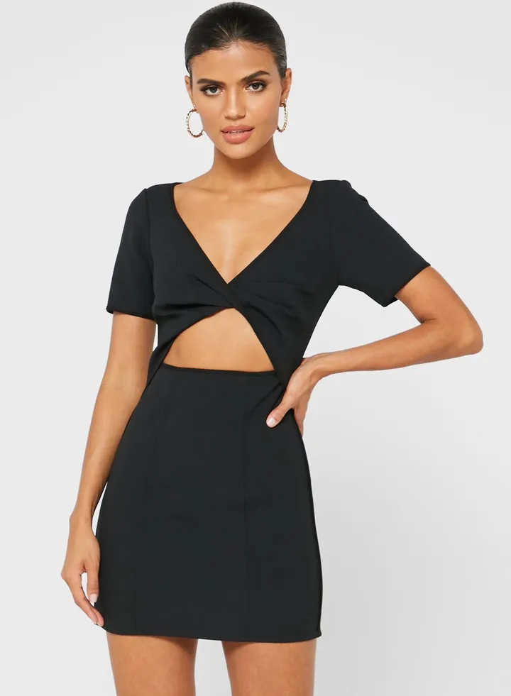 Pleated Bodycon Dress