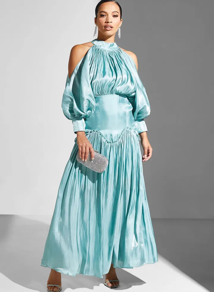 Lama Cold Shoulder Ruffled Dress