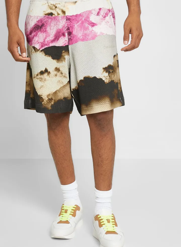 Ombre Aop Print Comfort Sweatshorts