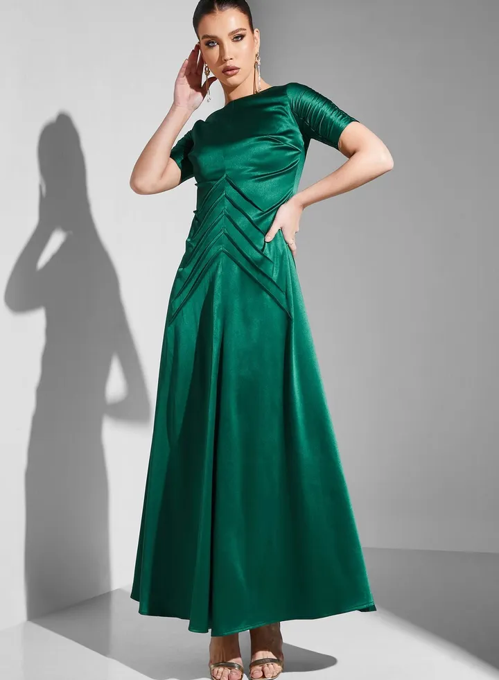Pleat Detail Dress