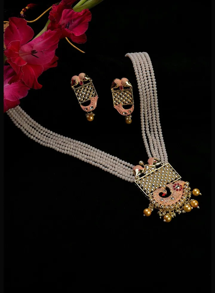 Kundan Meenakari Gold Plated Necklace Set