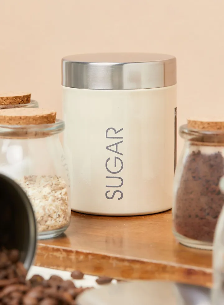 Cream Enamel Liberty Sugar Canister