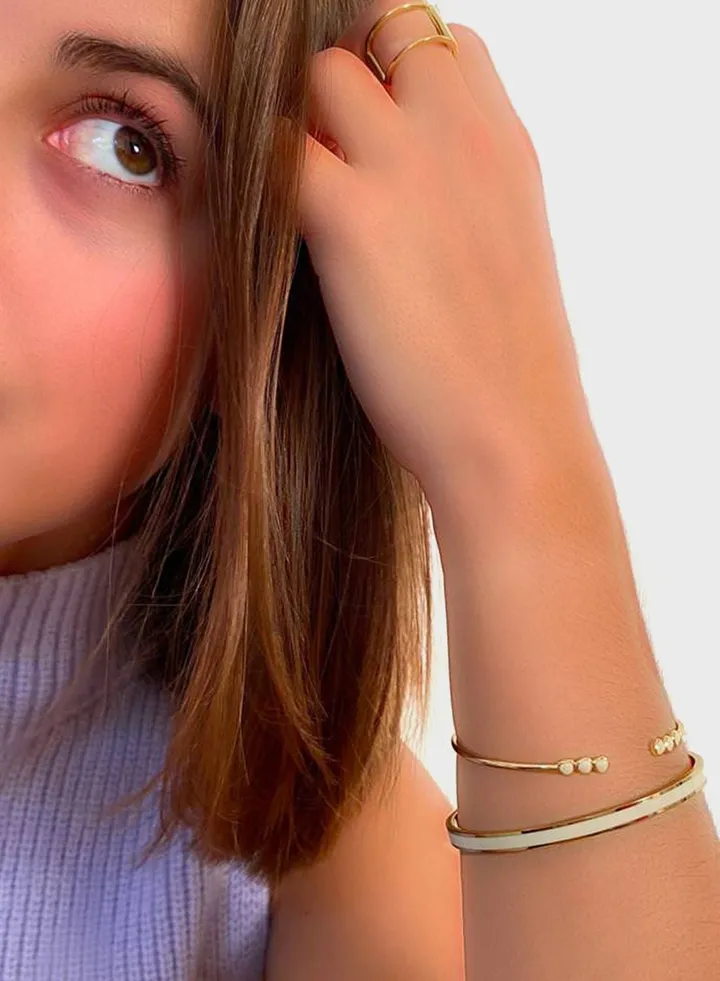 Enamel Adjustable Thin Cuff