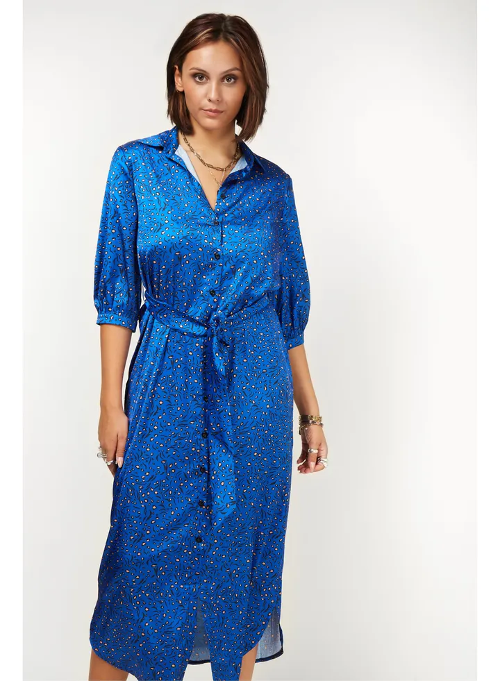 Little Mistress Printed Shirt Dress