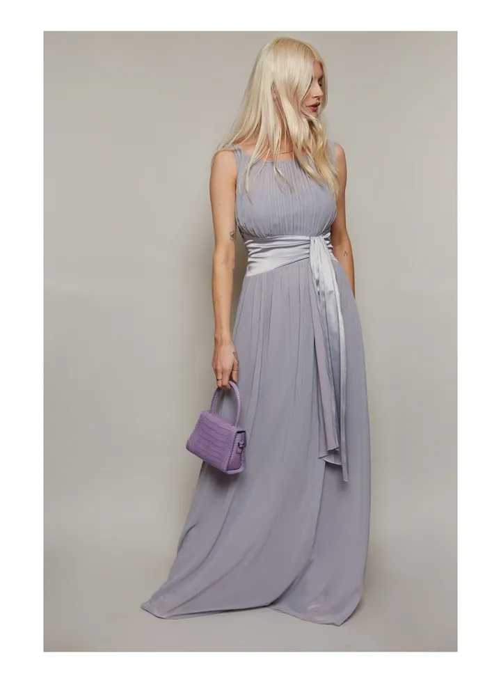 Little Mistress Satin Maxi Dress