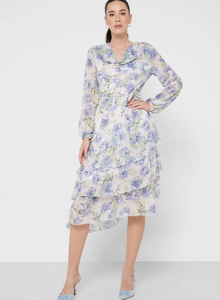 Floral Belted Dress