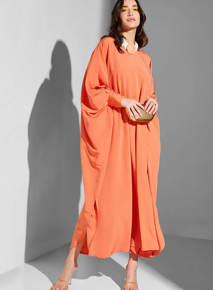 Cape Sleeve Tie Detail Abaya