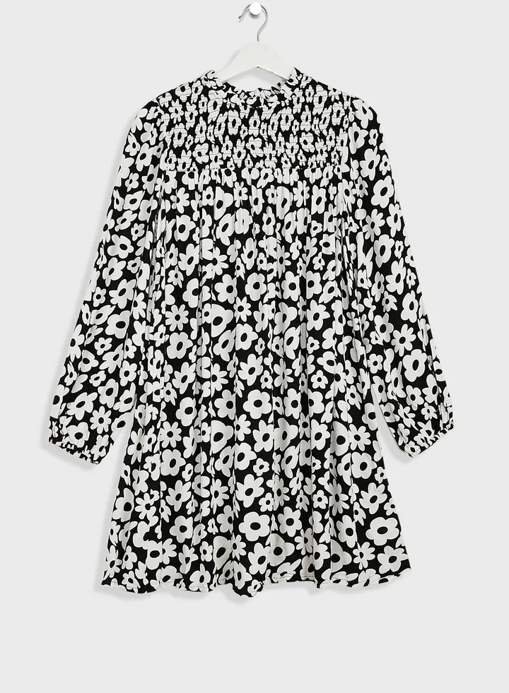 Kids Floral Print Midi Dress