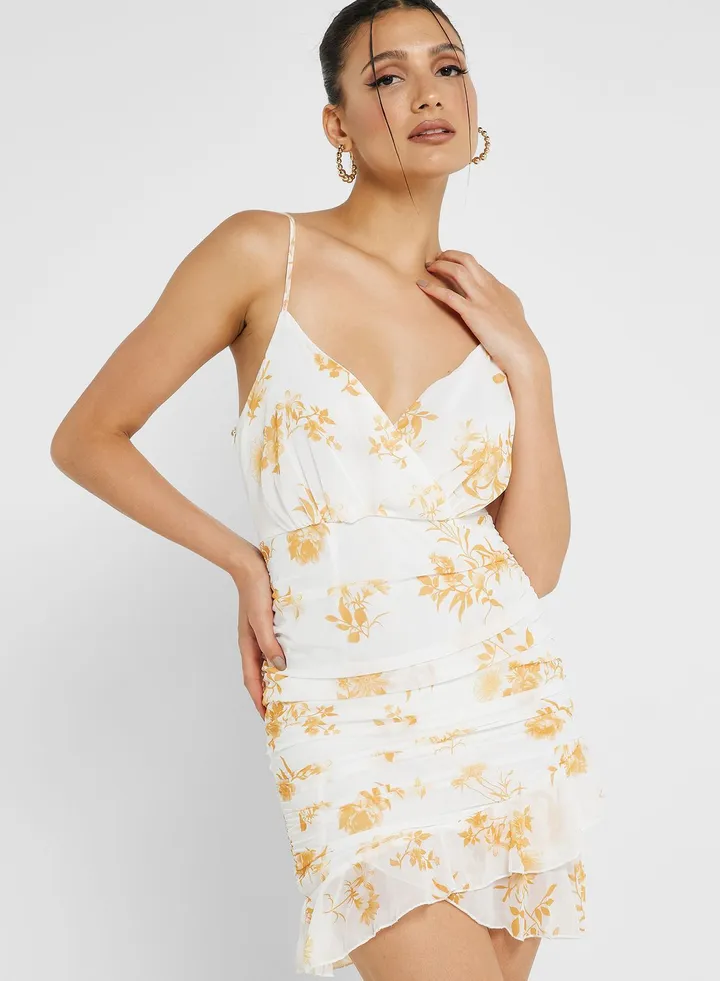 Strappy Ruffled Dress