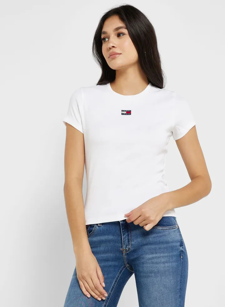 Logo Ribbed T-Shirt