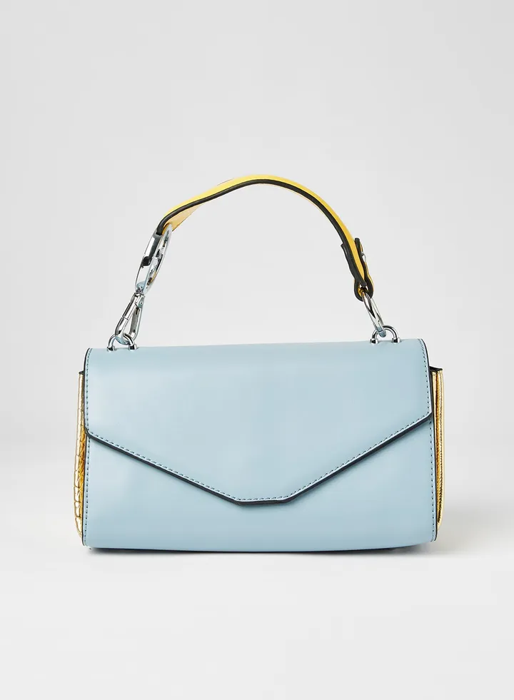 Contrast Detail Crossbody Bag blue