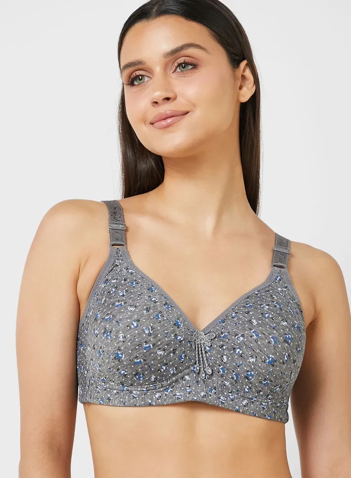 Printed T-Shirt Bra