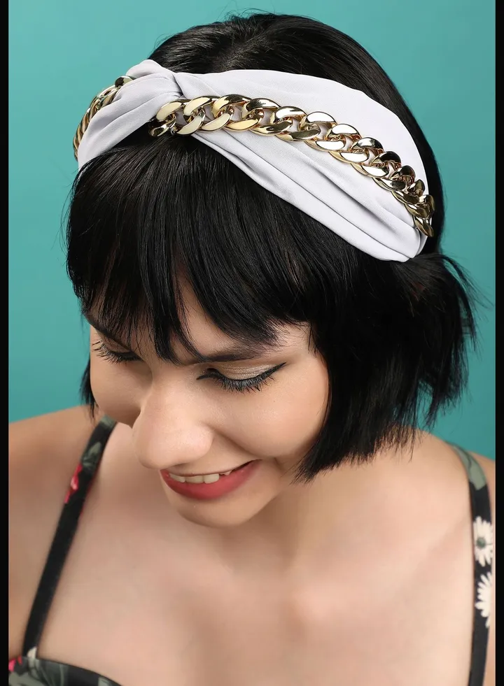 Gold Plated Designer Western Wear Hair Band For Women