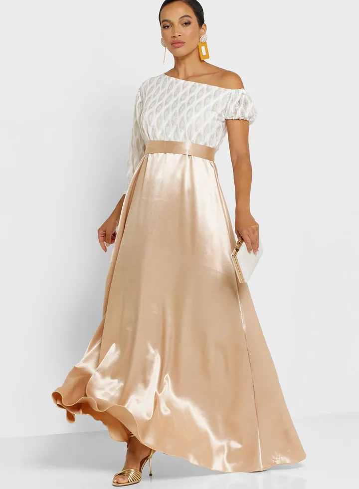 One Shoulder Embellished Dress