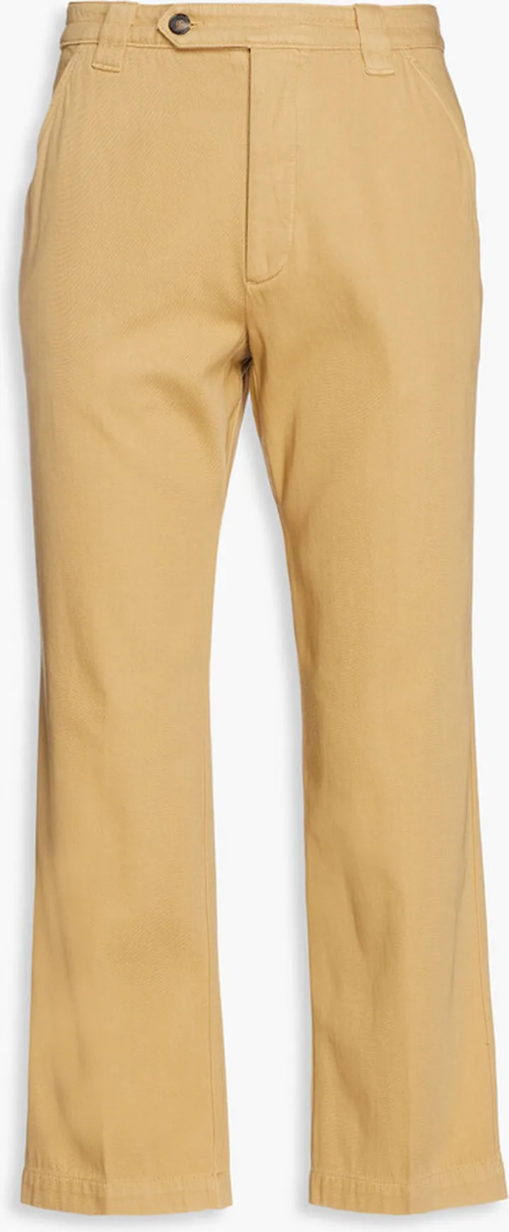 Embroidered cotton-twill chinos