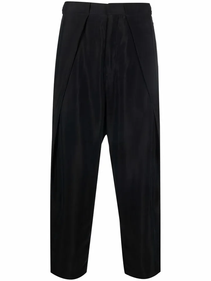 Cropped Side-Stripe Trousers