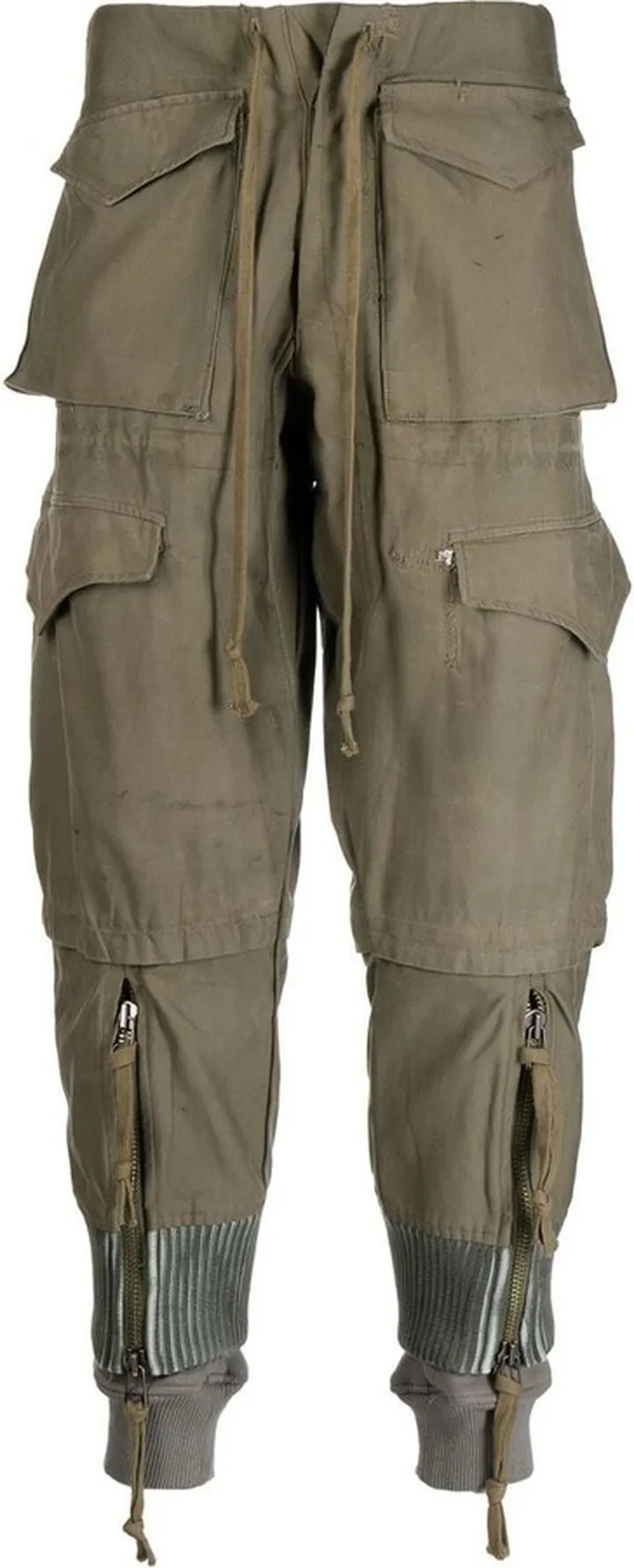 Flap-Pockets Drawstring Straight Trousers