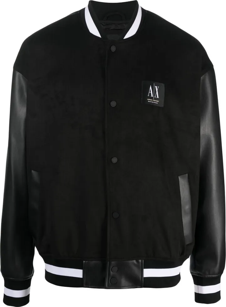 Faux-Leather Bomber Jacket