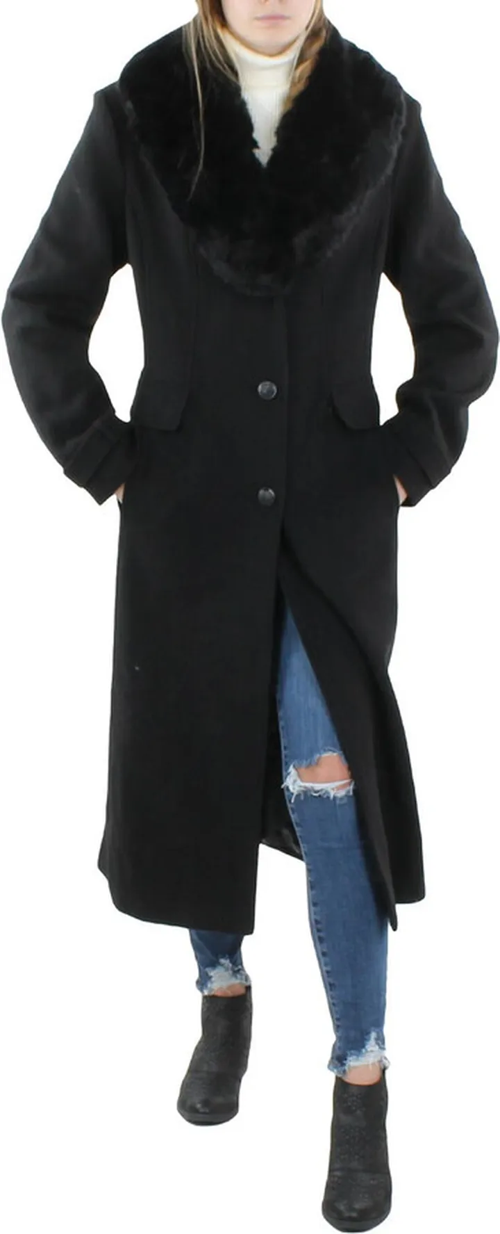 Womens Warm Long Wool Coat