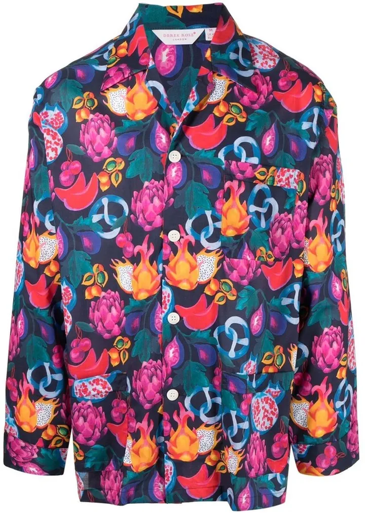 Graphic-Print Pajama Top