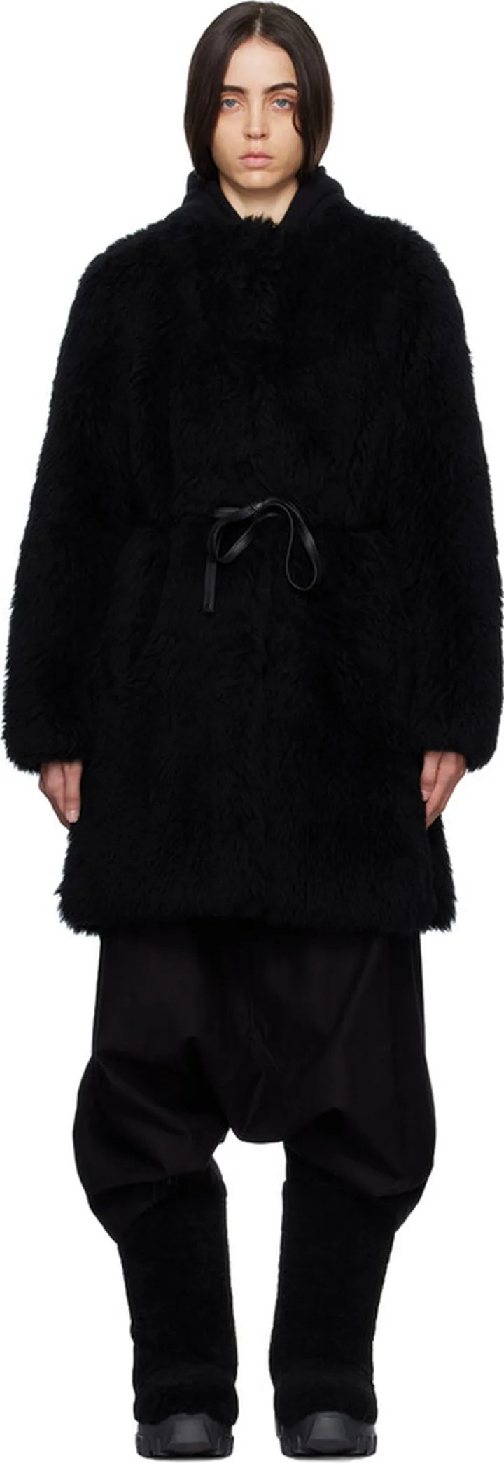Yves Salomon - Meteo Black Belted Coat