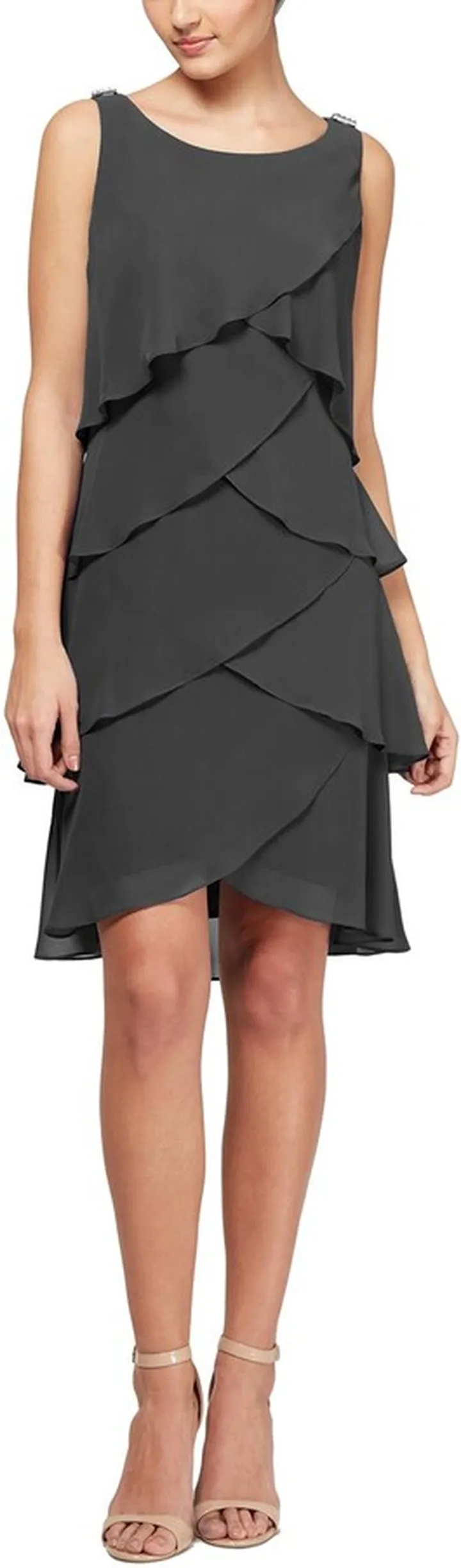 Sleeveless Chiffon Tier Dress