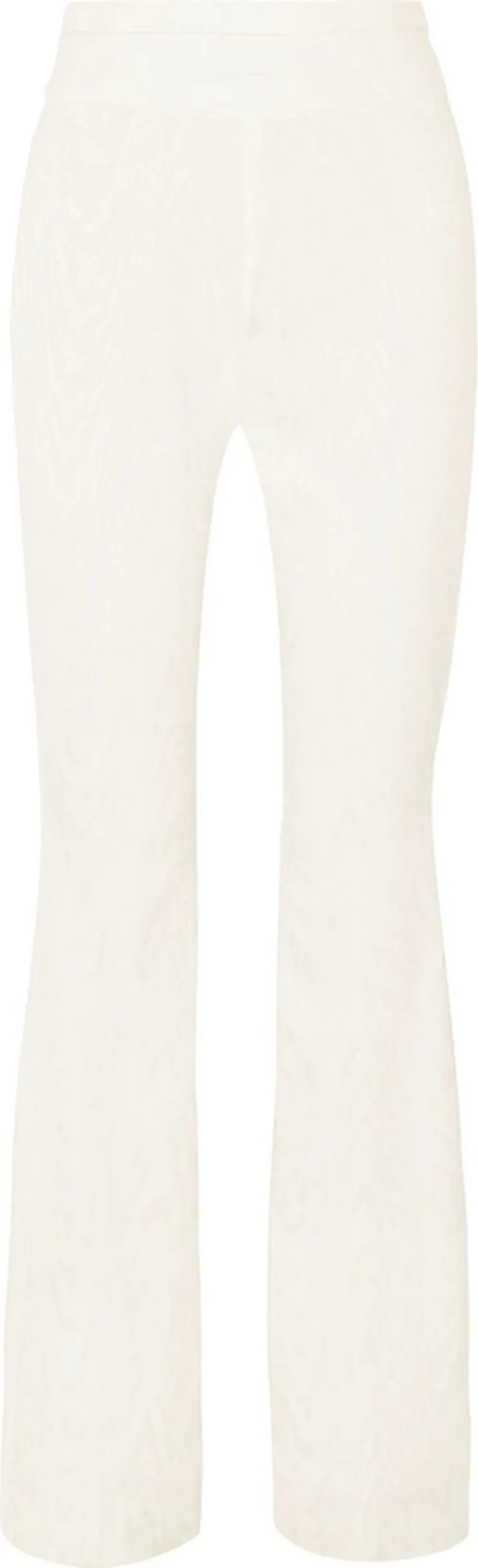 Liv twill-trimmed moire flared pants