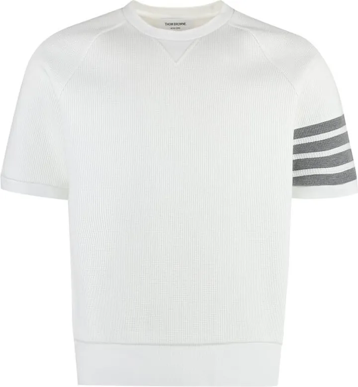 Thom Browne 4-Bar Striped Crewneck T-Shirt