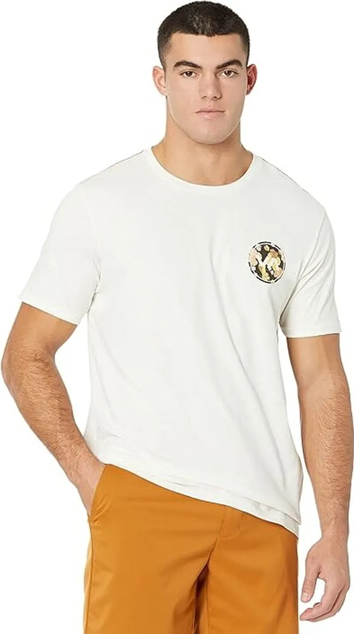 RVCA VA Mod Fill Short Sleeve Tee (Antique White) Men's Clothing
