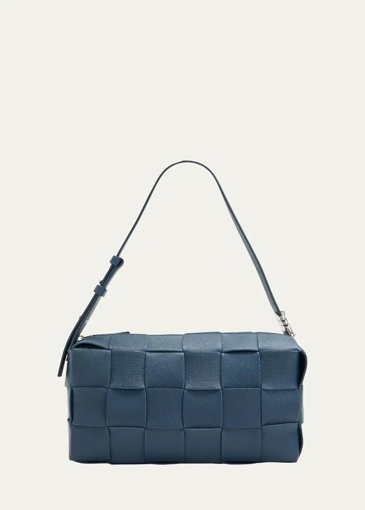 Cassette Intrecciato Leather Shoulder Bag