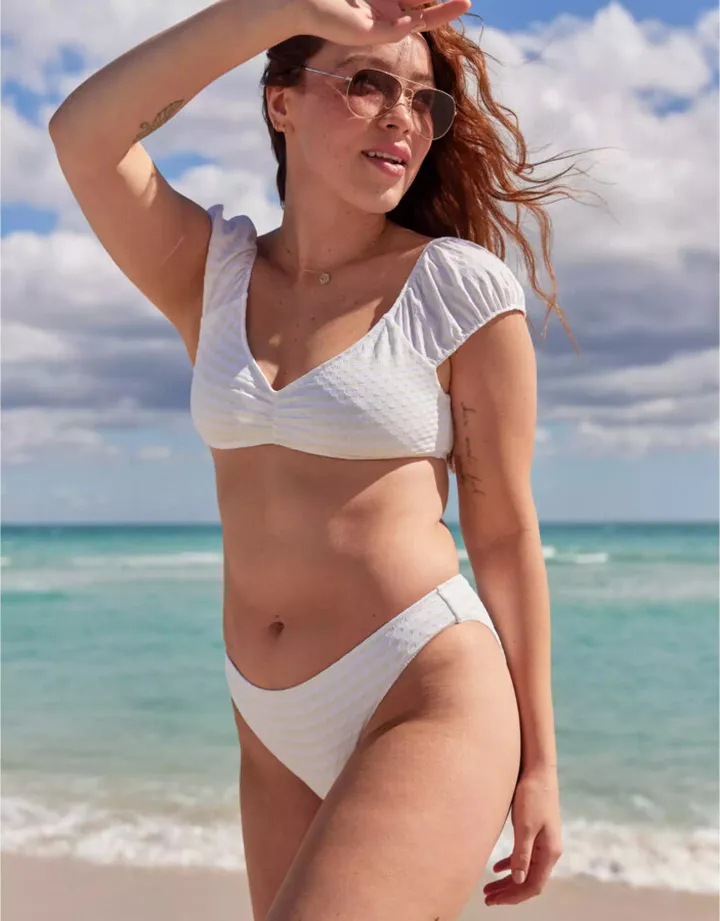 Aerie Striped Jacquard Bikini Bottom