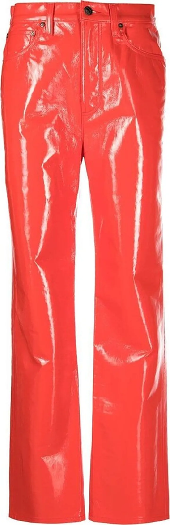 High-Waisted Straight-Leg Trousers