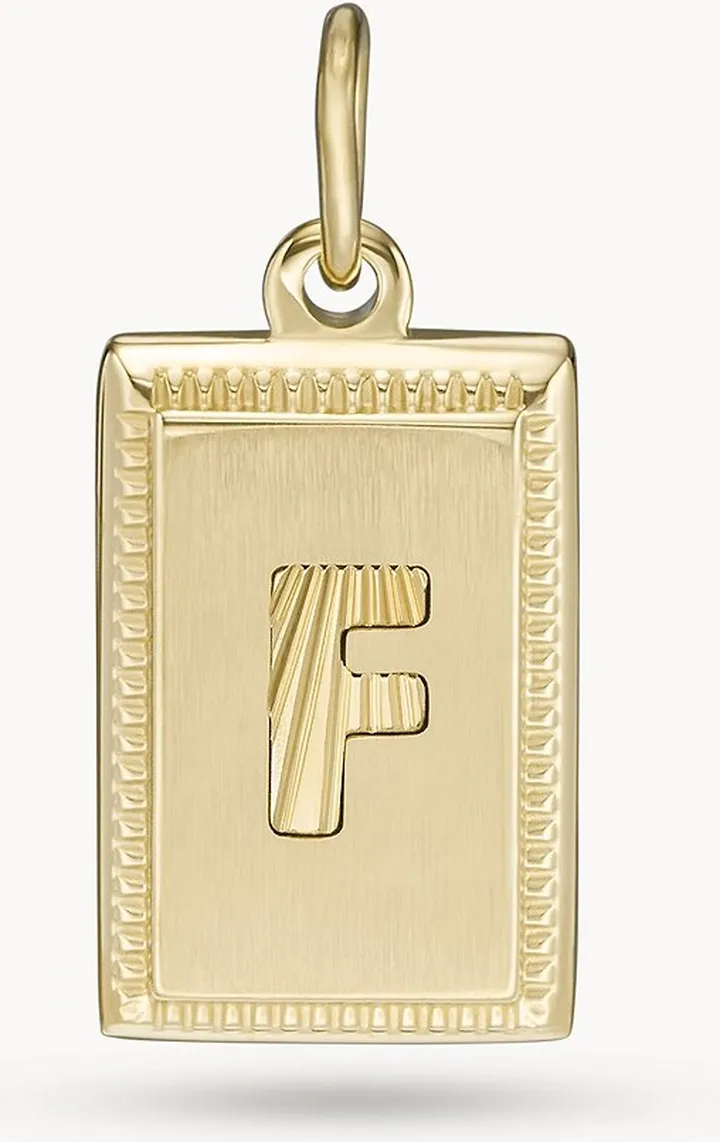 Oh So Charming Gold-Tone Stainless Steel Initial Charm JF04196710