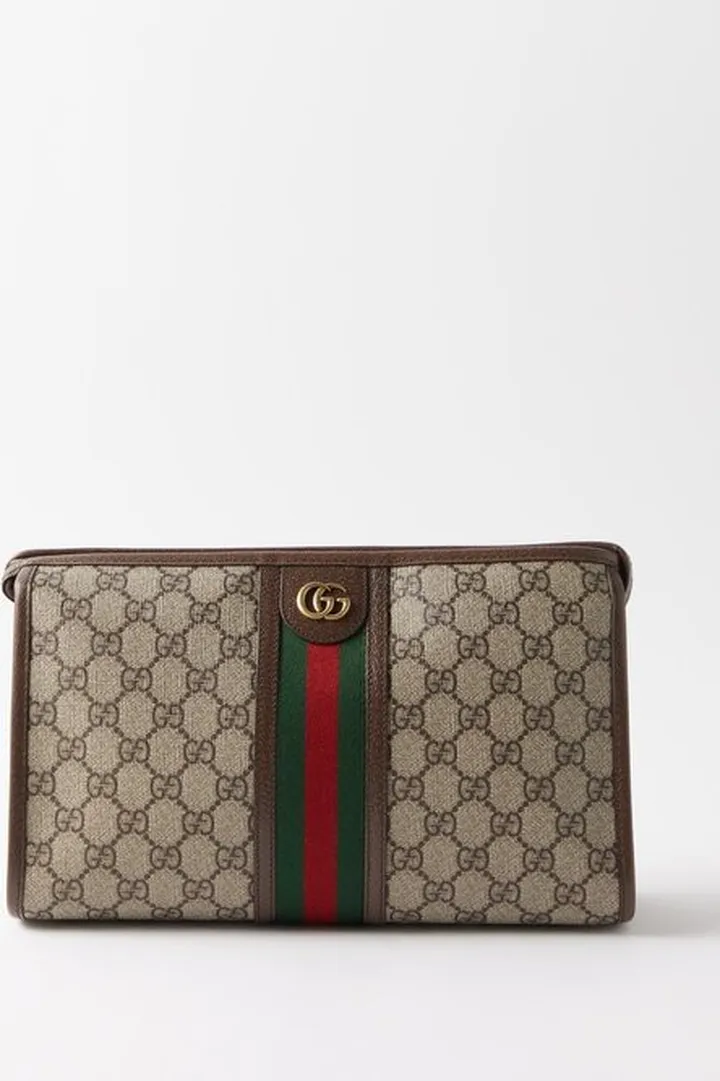 GG-logo Coated-canvas Pouch