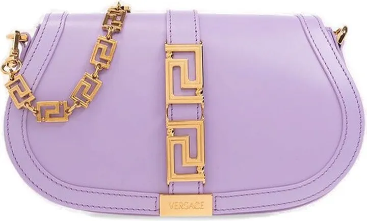 Versace Greca Fold-Over Crossbody Bag